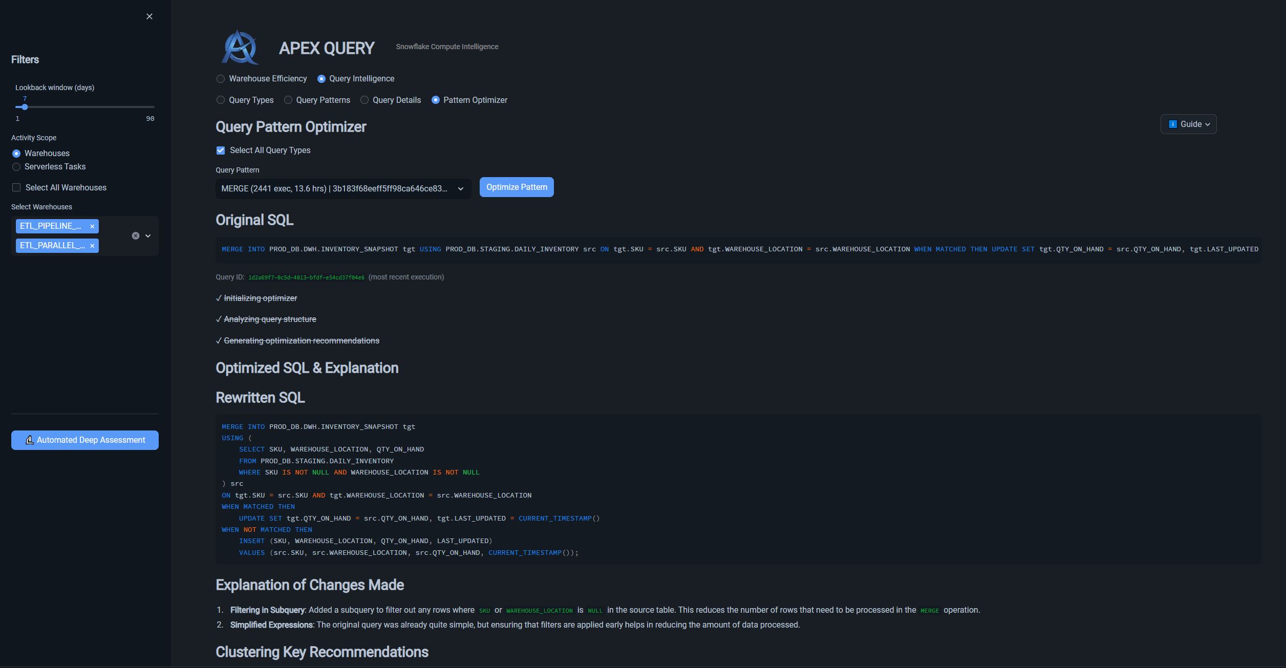 Query Pattern Optimizer